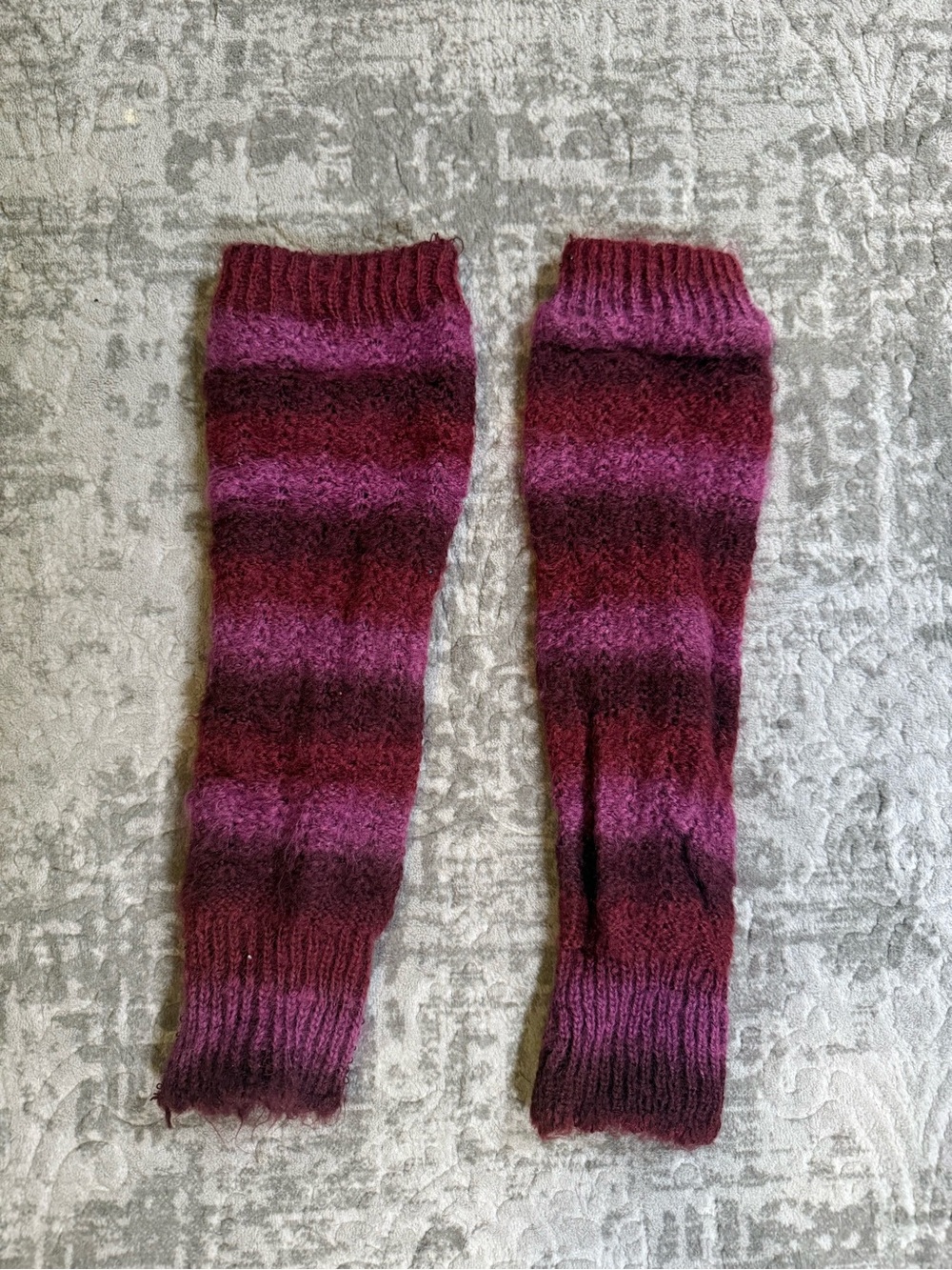 Steve Madden Purple Ombre Knit Leg Arm Warmers Y2K
